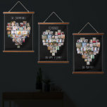 Tapiz Con Marco De Madera Juntos Nombre de la Familia Forma de corazón 87 Co<br><div class="desc">Exhibición de fotos de personalizados en grandes paredes colgadas, más personalizadas con sus nombres familiares y textos personalizados, como "juntos formamos una familia". La plantilla de fotos muestra las imágenes en un collage de fotos en forma de corazón que contiene 29 imágenes cada una, por un total de 87. Sus...</div>