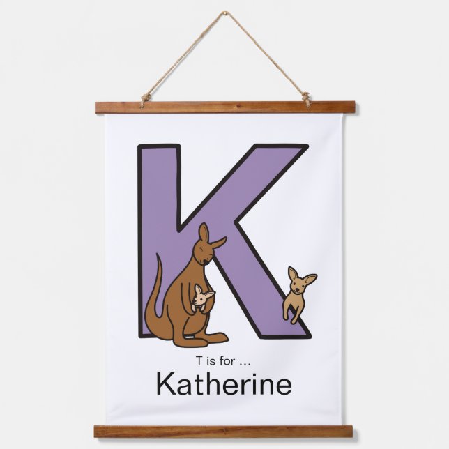 Tapiz Con Marco De Madera K es para... (Anverso)