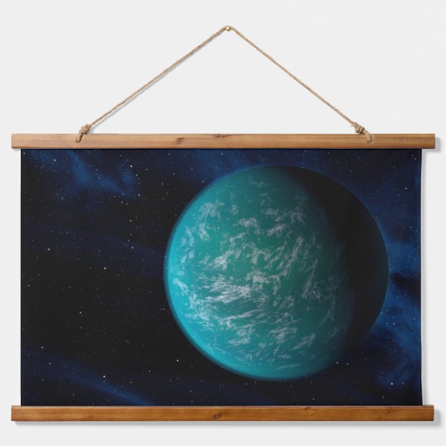 Tapiz Con Marco De Madera Kepler 22b, un planeta extrasolar. (Anverso )