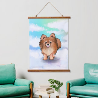 Tapiz Con Marco De Madera KiniArt Pomeranian