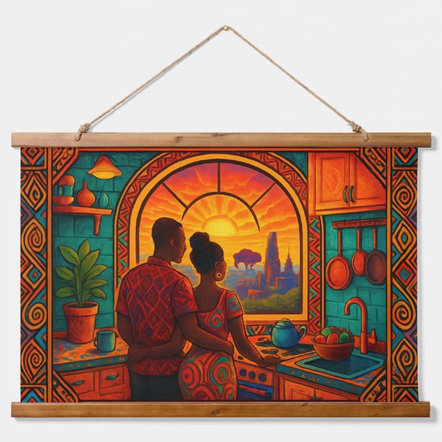 Tapiz Con Marco De Madera KITCHEN Wall Tapestry (Anverso )