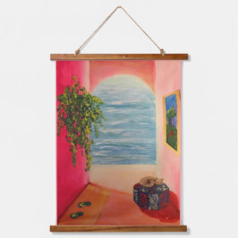 Tapiz Con Marco De Madera Kitty on the Coast