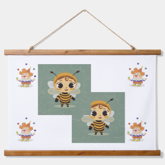 Tapiz Con Marco De Madera klovnen og bien