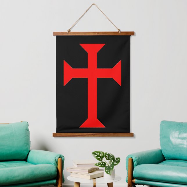Tapiz Con Marco De Madera Knight Templar (Sala de estar)