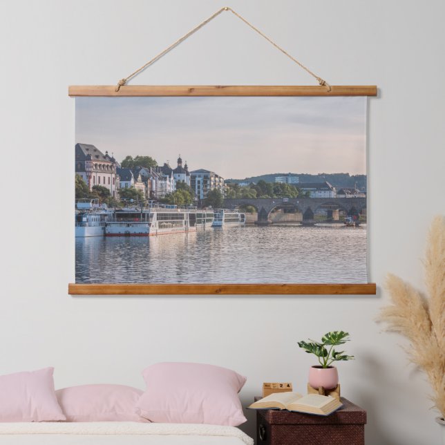 Tapiz Con Marco De Madera Koblenz Alemania (Dormitorio)