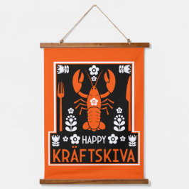 Tapiz Con Marco De Madera Kräftskiva - Fiesta sueco de langostas