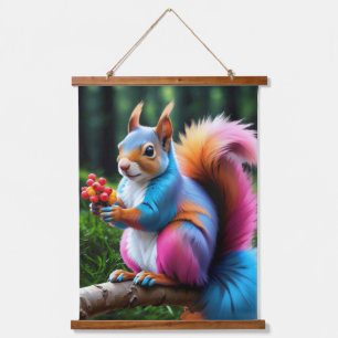 Tapiz Con Marco De Madera La ardilla de la rama