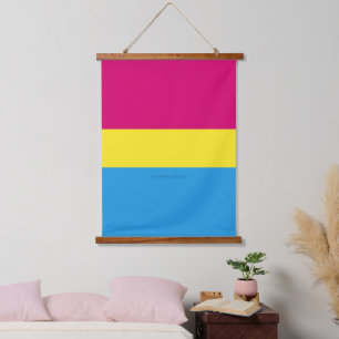 Tapiz Con Marco De Madera La bandera pansexual del orgullo de SlipperyJoe es