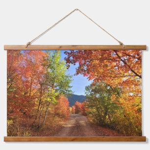 Tapiz Con Marco De Madera La belleza de los colores otoñales