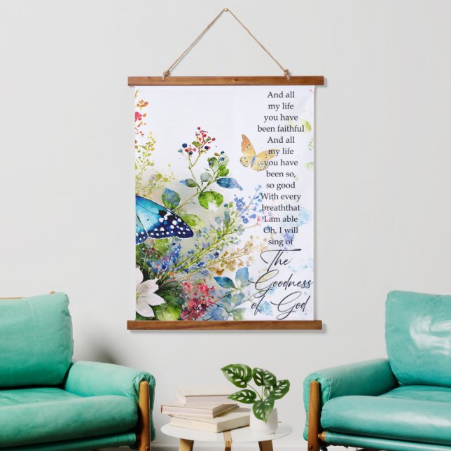 Tapiz Con Marco De Madera La bondad de Dios (Sala de estar)