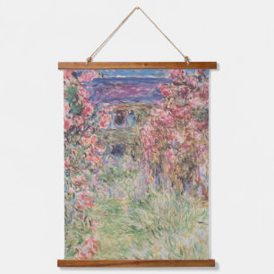 Tapiz Con Marco De Madera La casa entre las rosas - Claude Monet