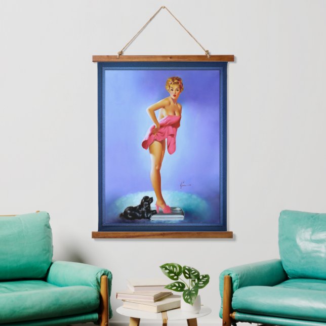 Tapiz Con Marco De Madera La escala no miente de Edward Runci (Sala de estar)