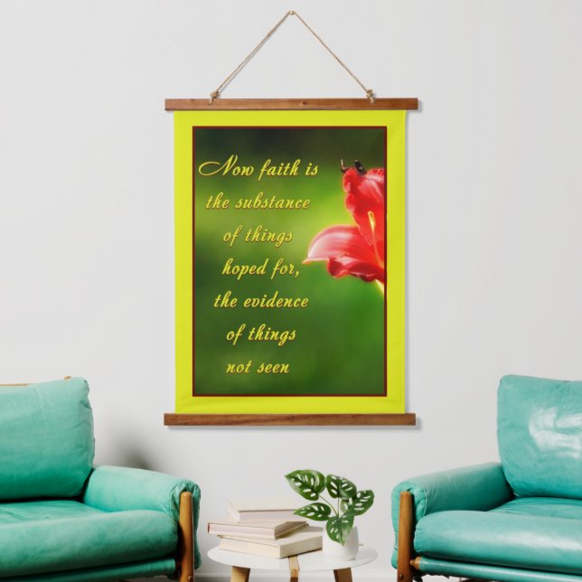 Tapiz Con Marco De Madera La fe es (Sala de estar)