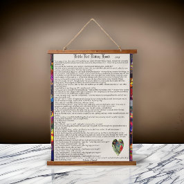 Tapiz Con Marco De Madera La historia de la lectura de la Caperucita Roja |