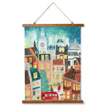 La ilustrativa ciudad de Londres en los Navidades 