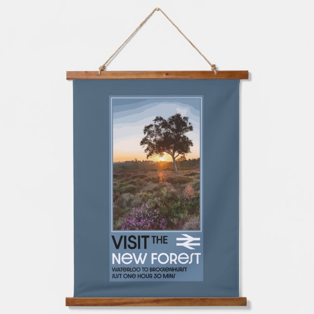 Tapiz Con Marco De Madera La Inglaterra de Forest Hampshire (Anverso)