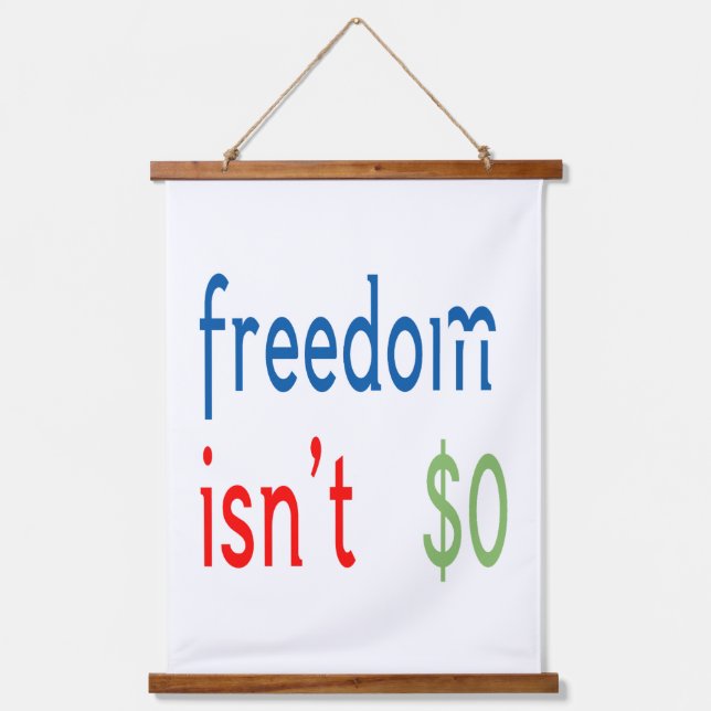 Tapiz Con Marco De Madera La libertad no es libre (Anverso)