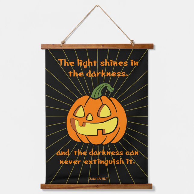 Tapiz Con Marco De Madera La luz brilla en la oscuridad (Anverso)
