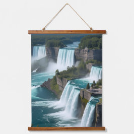 Tapiz Con Marco De Madera "La Majestad de la Naturaleza capturada en el teji