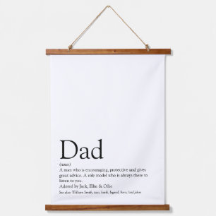 Tapiz Con Marco De Madera La mejor definición de papá del mundo
