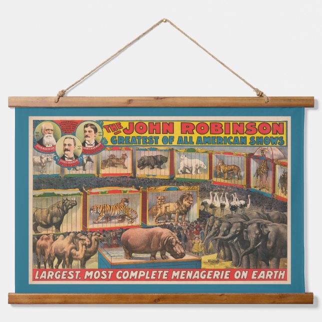 Tapiz Con Marco De Madera La Menagerie Más Grande Y Completa De John Robinso (Anverso )