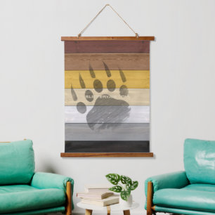 Tapiz Con Marco De Madera La textura del suelo de madera de la bandera del O