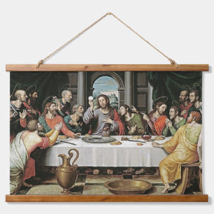 Tapiz Con Marco De Madera La última cena de Juan de Juanes