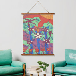 Tapiz Con Marco De Madera La vida en el arte del Boho en el jardín