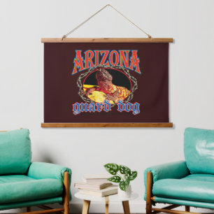 Tapiz Con Marco De Madera Lagarto perro guardián de Arizona