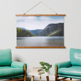 Tapiz Con Marco De Madera Lago Bohinj, Eslovenia
