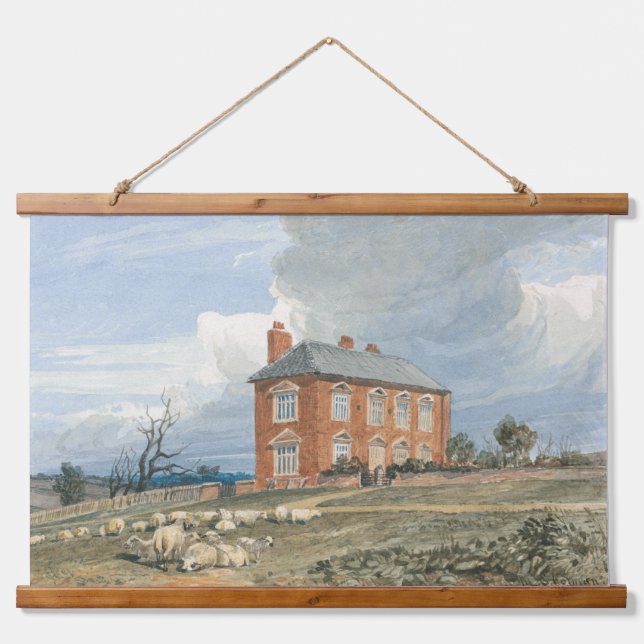 Tapiz Con Marco De Madera Landscape Irmingland Hall, Inglaterra de Norfolk (Anverso )