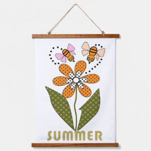 Tapiz Con Marco De Madera las abejas aman el verano y yo también