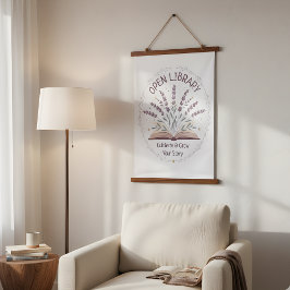 Tapiz Con Marco De Madera Lavender Garden Flowers Tapestry