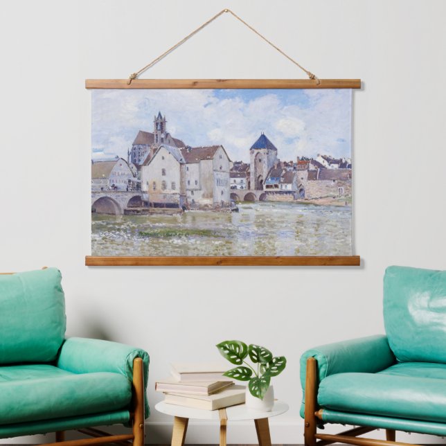 Tapiz Con Marco De Madera Le Pont de Moret, Alfred Sisley (Sala de estar)