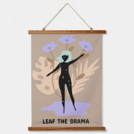 Tapiz Con Marco De Madera Leaf the Drama