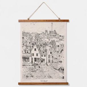 Tapiz Con Marco De Madera Leiden South Holland Holanda Planeación de lápiz d