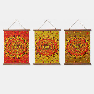Tapiz Con Marco De Madera León Colorido