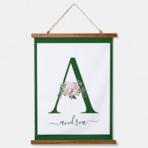 Letra A Floral Monograma