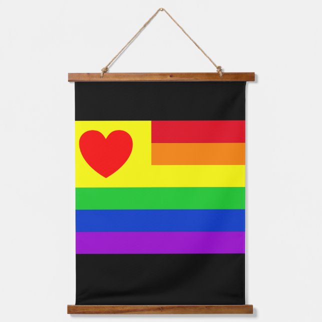 Tapiz Con Marco De Madera #LGBT #love #primo #gay #lesbian #libertad #desfil (Anverso)