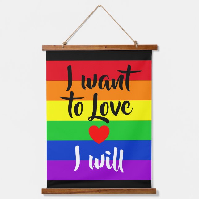 Tapiz Con Marco De Madera #LGBT #love #primo #gay #lesbian #libertad #desfil (Anverso)