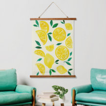 Limones acuarelas - amarillo y verde