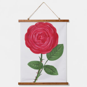 Tapiz Con Marco De Madera Litografía de rosa antigua, François-Frédéric Grob