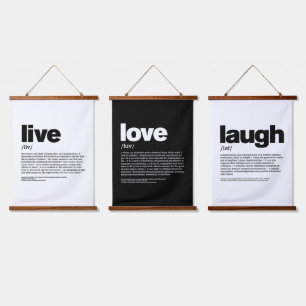 Tapiz Con Marco De Madera Live Laugh Love
