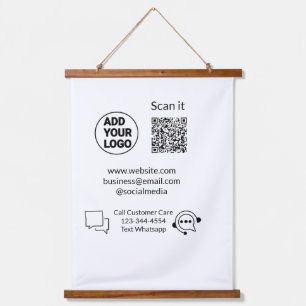 Tapiz Con Marco De Madera Llamar a un cliente para que envíe un mensaje de t