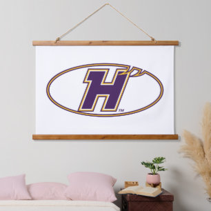 Tapiz Con Marco De Madera Logotipo Atlético Hunter College Hawks