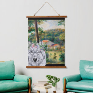 Tapiz Con Marco De Madera Los alrededores de Renoir de Briey y el Lobo Fancy