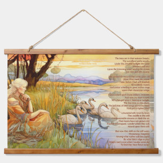 Tapiz Con Marco De Madera Los cisnes salvajes en el poema y arte de Coole