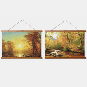 Tapiz Con Marco De Madera Los dos famosos paisajes de Albert Bierstadt,