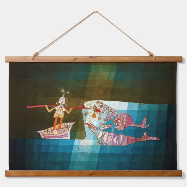Tapiz Con Marco De Madera Los navegantes, Paul Klee (Anverso )