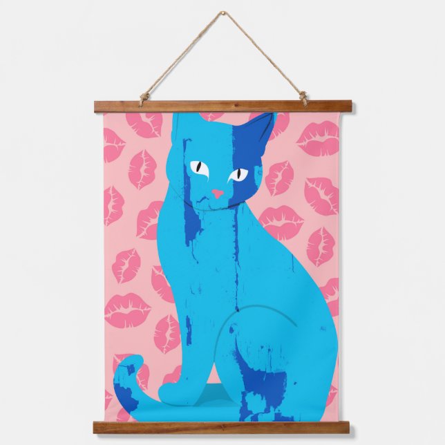 Tapiz Con Marco De Madera Love Meow-ment (Anverso)